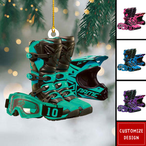 Personalized Motocross Ornament - Christmas Gift For Rider - New Release