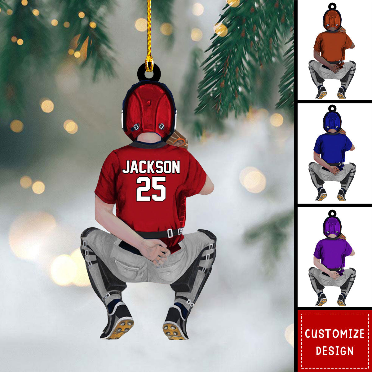 Baseball Player Personalized Ornament - Gift For Baseball Lovers- 2024 New Release