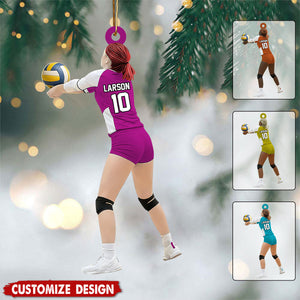 Personalized Volleyball Player Christmas Ornament - Gift For Volleyball Player
