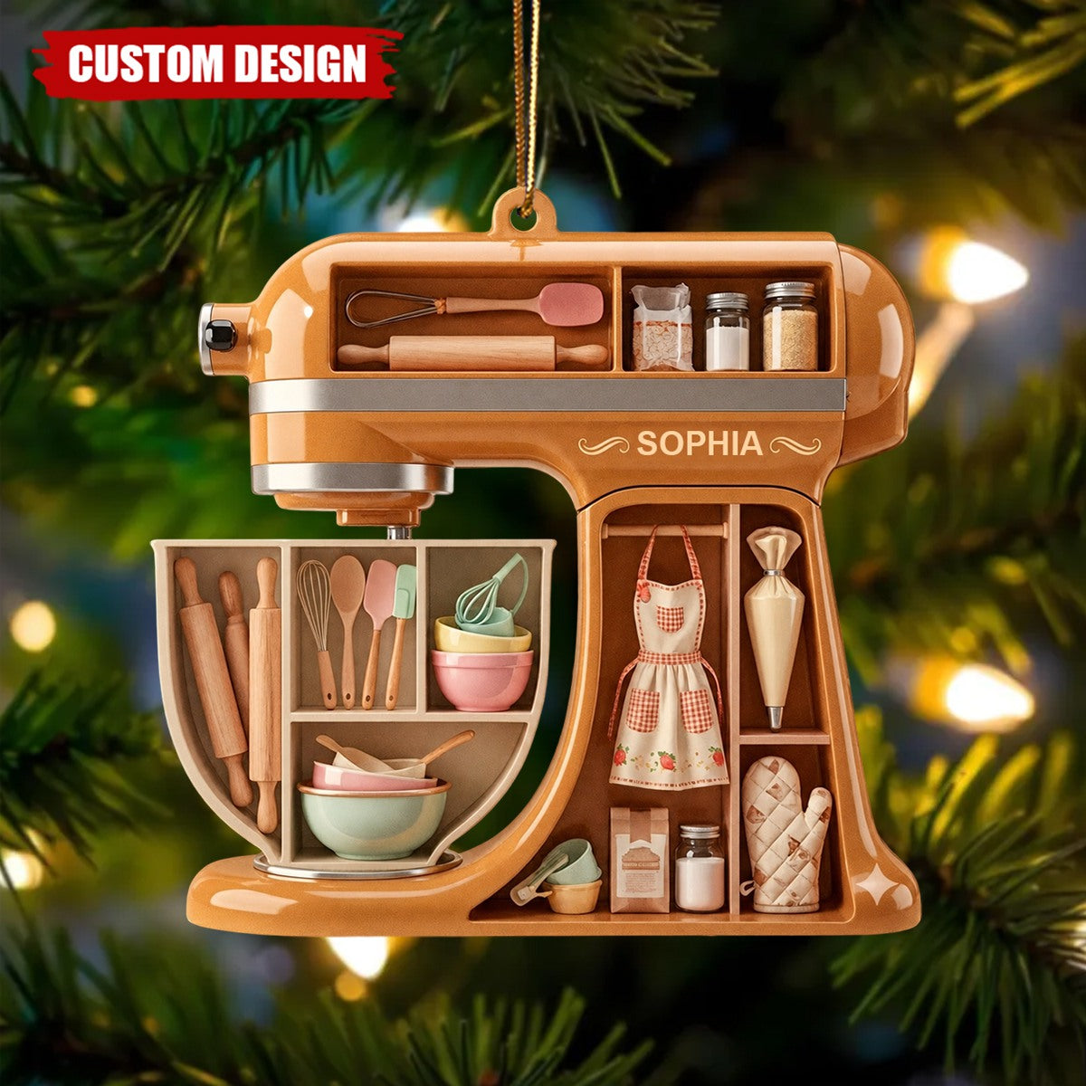 Personalized Kitchen Tools Christmas Ornament, Culinary,Baking Gift