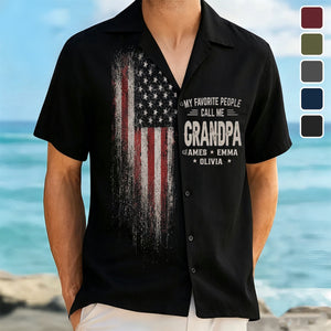 Personalized USA 250th Hawaiian Shirt-Gift For Dad & Grandpa