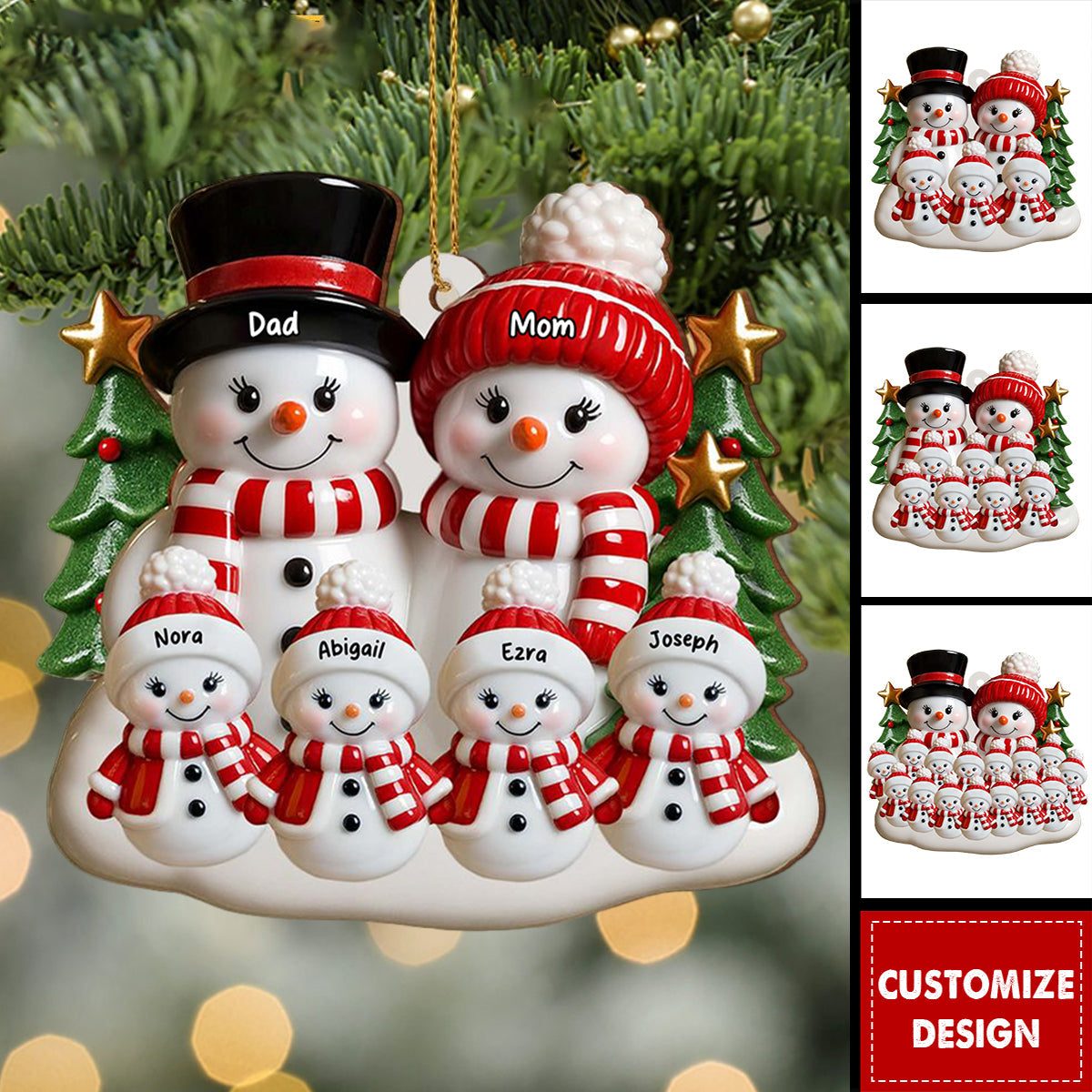 Create A Heartwarming Family Christmas, Personalized Wood Ornament, Gift For Family