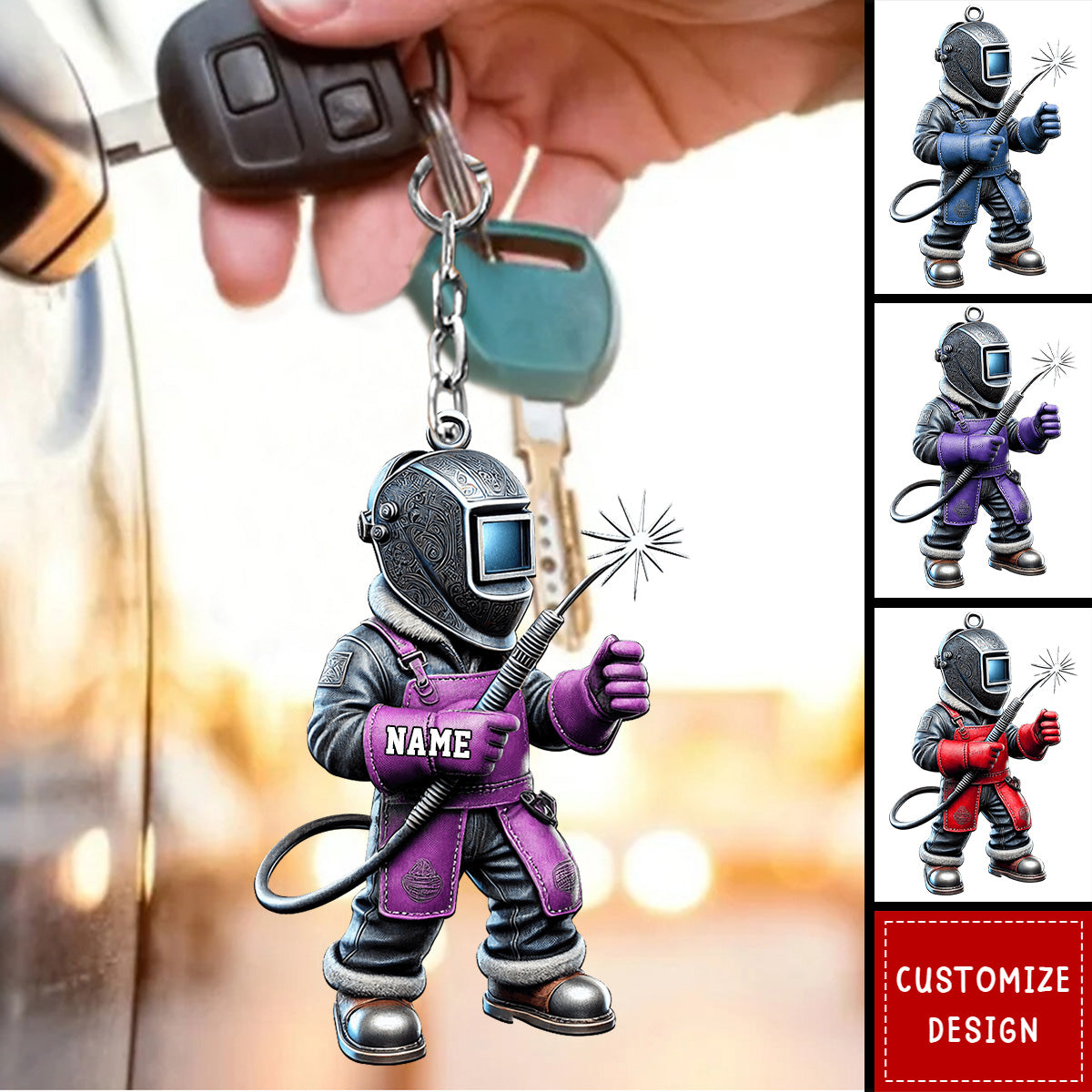 Personalized Welder Keychain-Gift For Welder