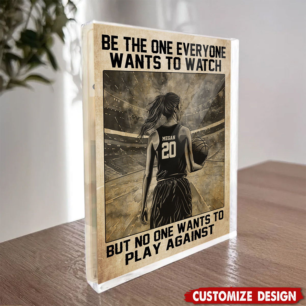 Personalized Basketball Acrylic Plaque-Gift For Basketball Lovers