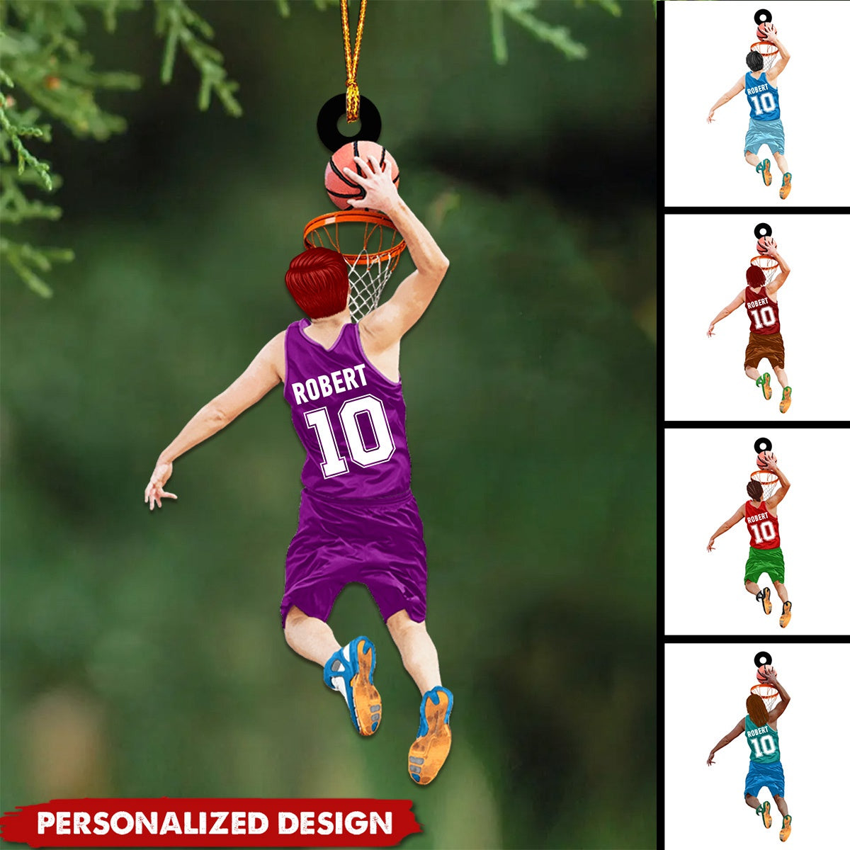 Personalized Basketball Player Jumping Dunking Ornament-Gifts For Basketball Lovers-New Release
