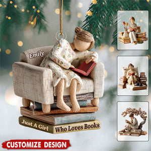 Just A Girl Who Loves Books - Personalized 1-Layer Acrylic Ornament