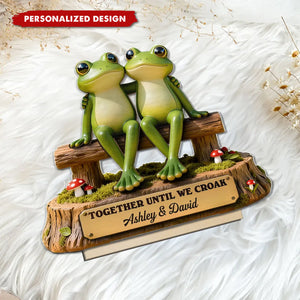 Personalized Frog Couple Wooden Plaque-Gift For Couple