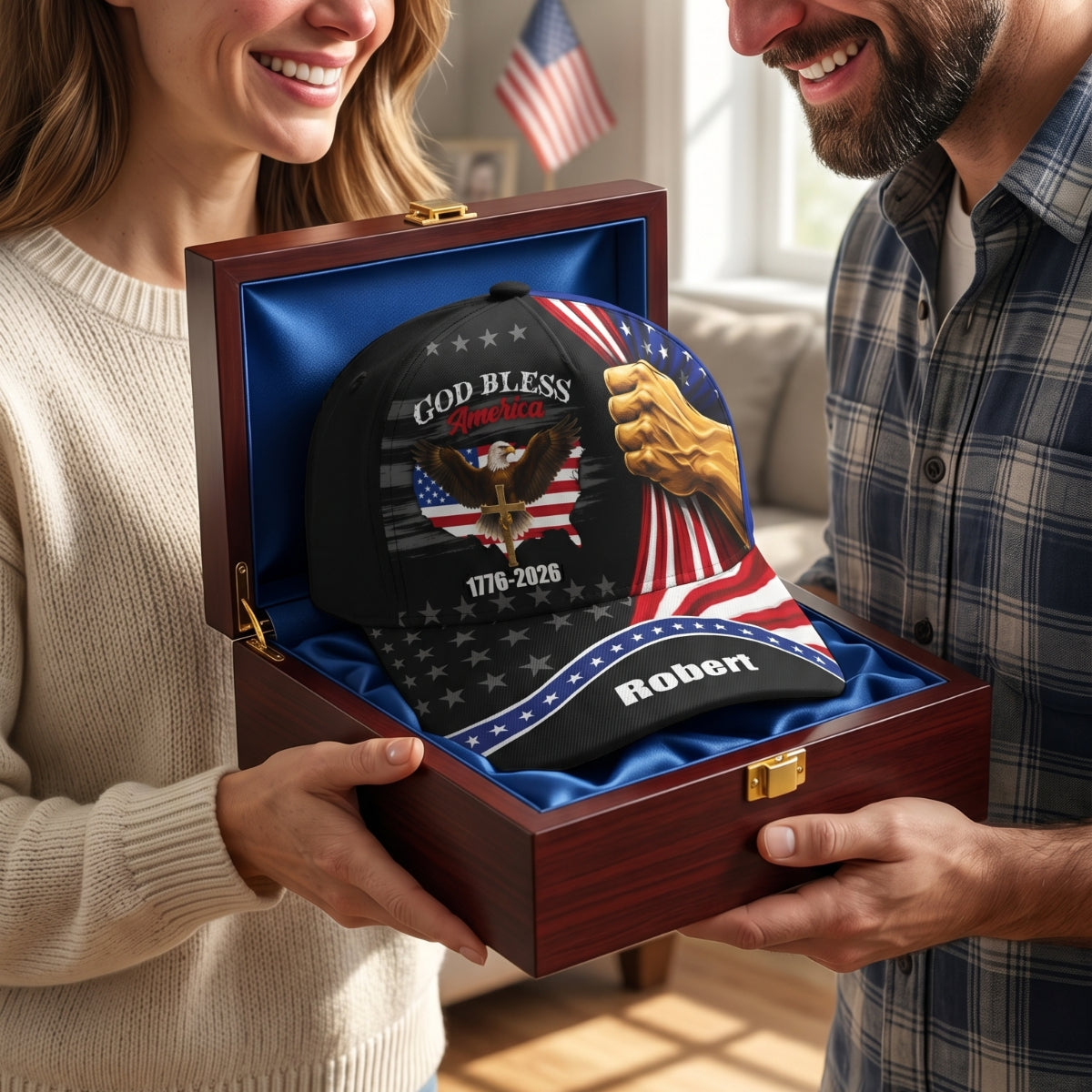 God Bless America - Personalized Cap
