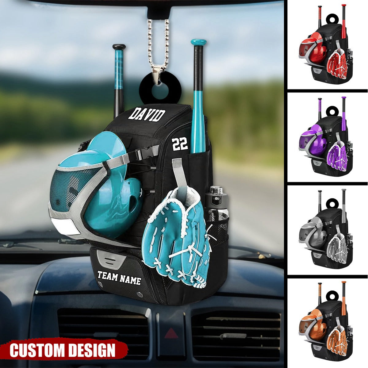 Personalized Baseball/Softball Bag Car Ornament-Gift For Baseball/Softball Players