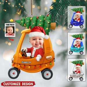 My Lovely Grandkid - Personalized Baby Photo Christmas Ornament