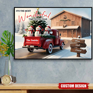 Personalized It's The Most Time Of The Year Family Poster