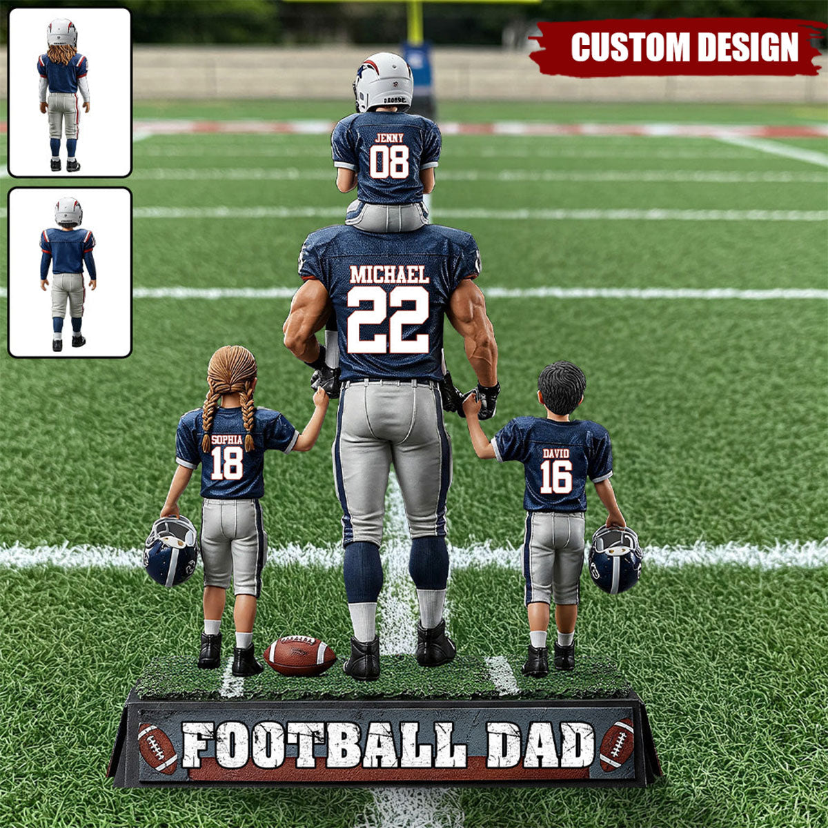 Football Dad - Personalized Football Custom Shaped Acrylic Plaque