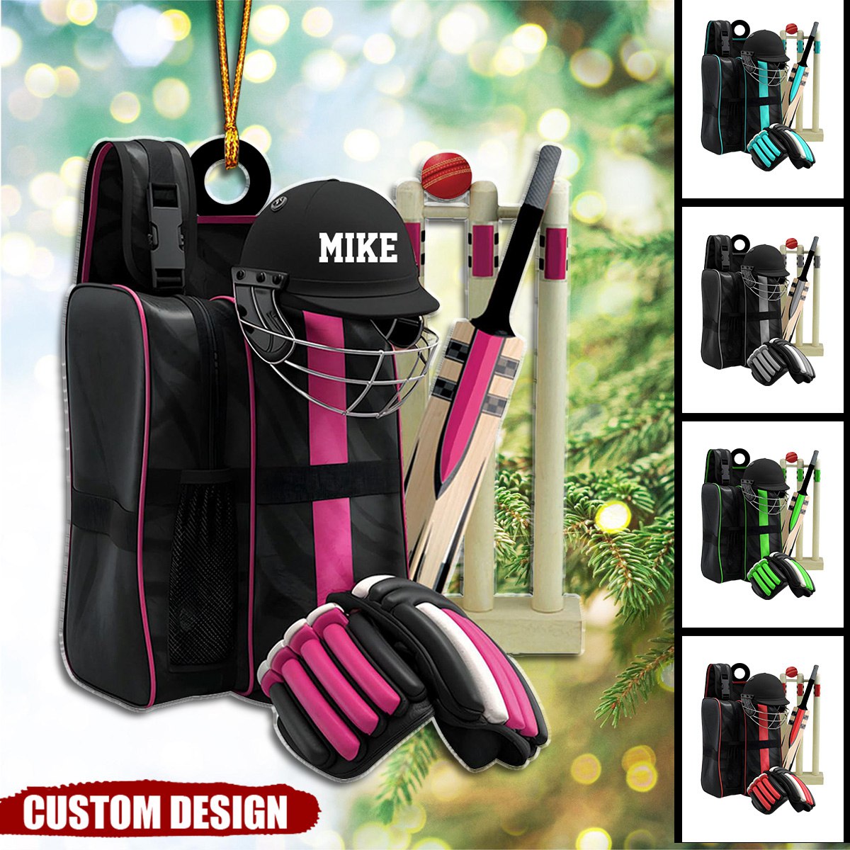 Personalized Cricket Christmas Ornament, Gift For Cricket Lovers - New Release