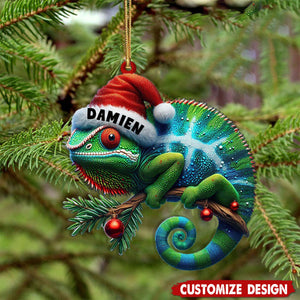 Personalized Chameleon Christmas Ornament-2024 New Release