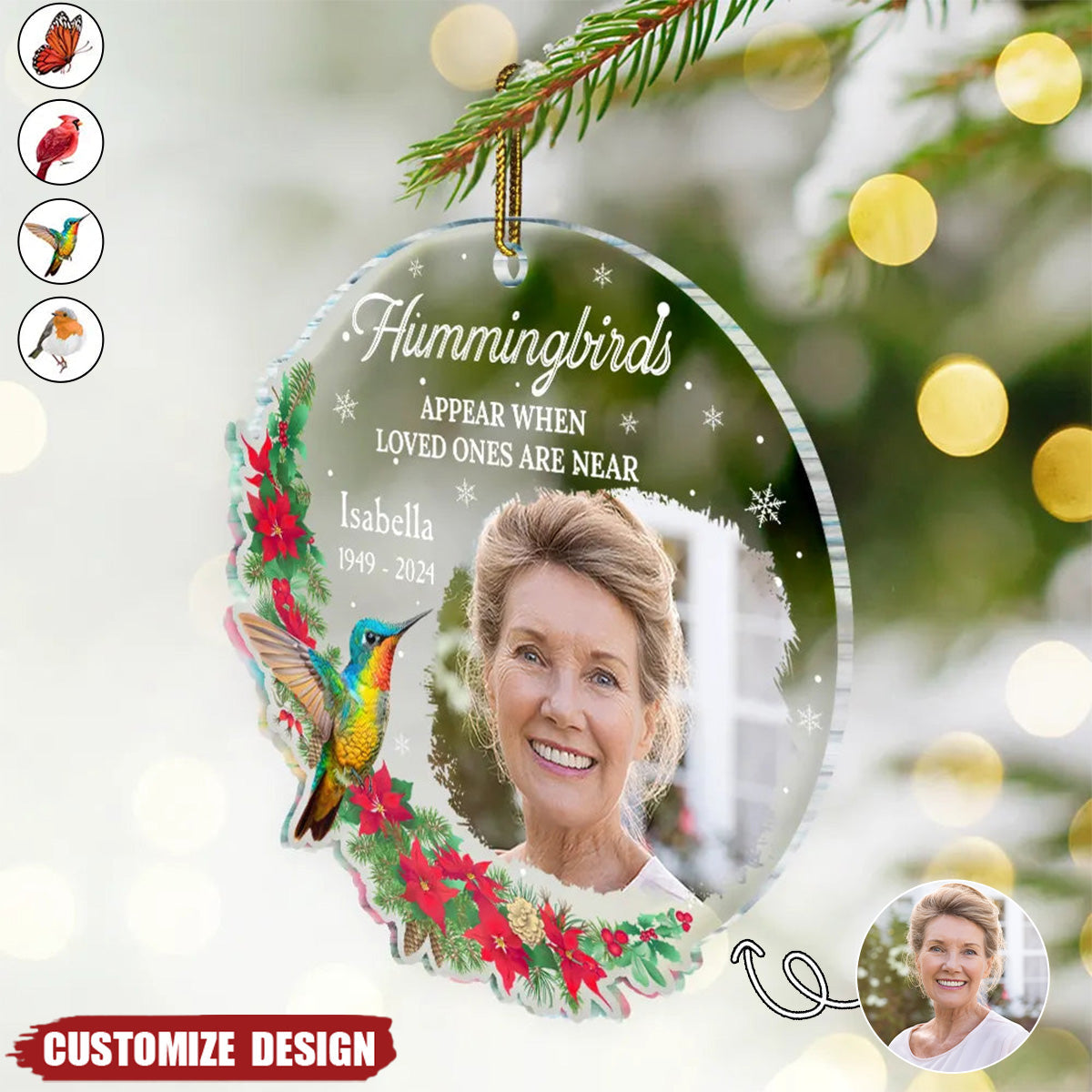 Custom Photo Memorial When Loved Ones Are Near - Personalized Shaped Acrylic Ornament - 2024 New Release