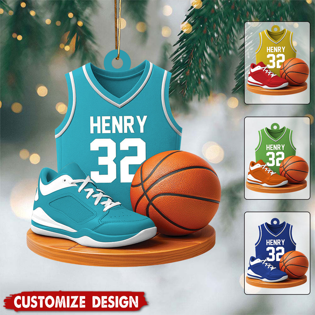 Personalized Basketball Christmas Ornaments, Custom Basketball Players Acrylic Ornament, Basketball Keepsake, Basketball Gift For Him