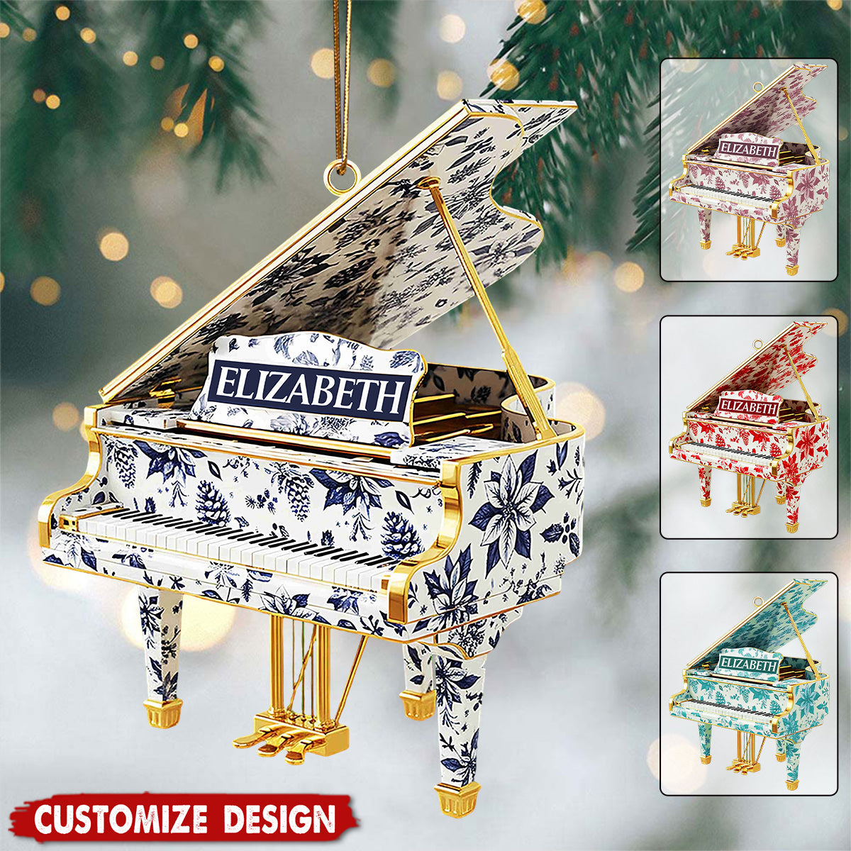 Personalized Piano Christmas Ornament - Gift For Piano Lovers