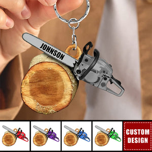 Personalized Arborist Keychain-Gift For Tree Trimmer New Release