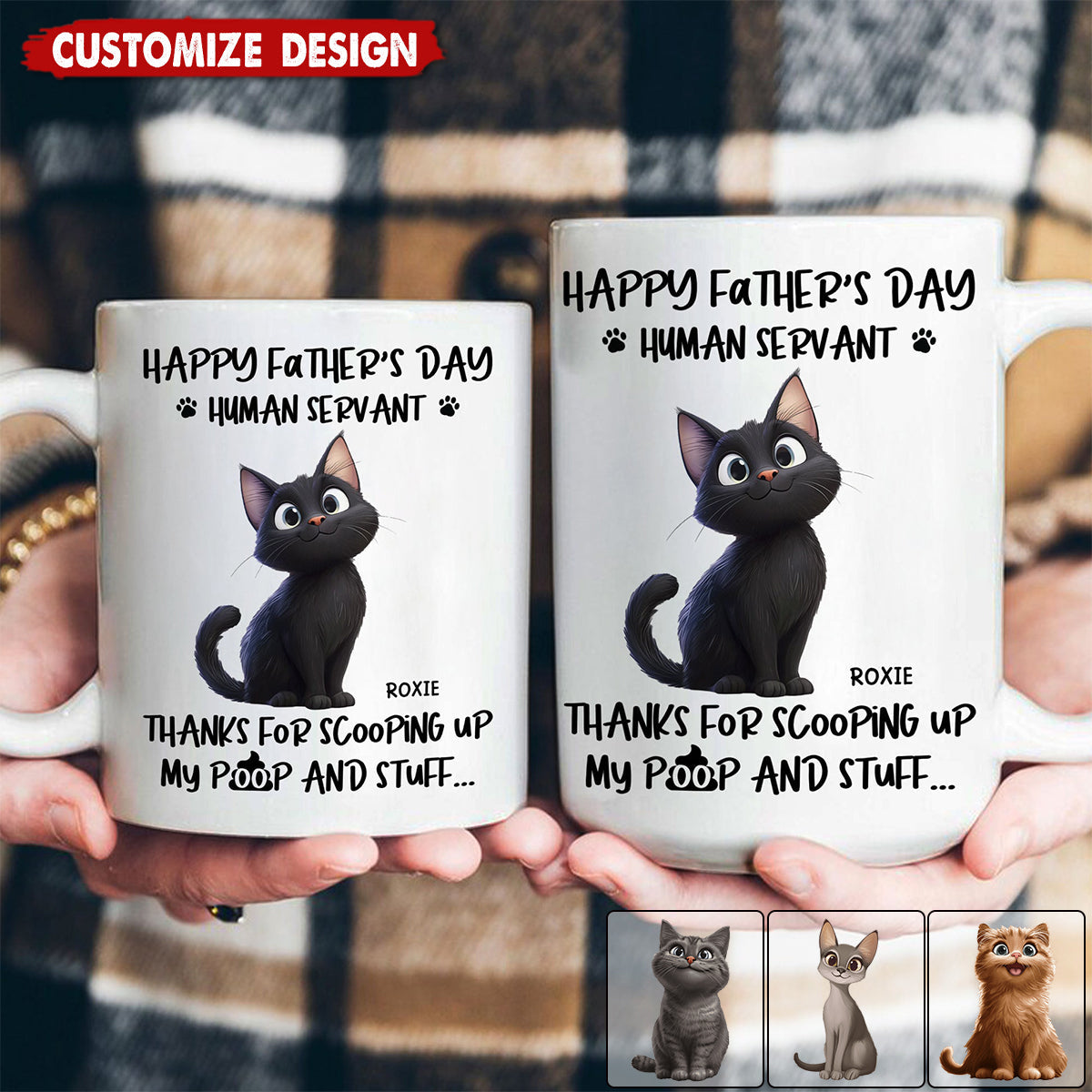 Personalized Cat Mug - Father's Day Gift For Cat Lovers