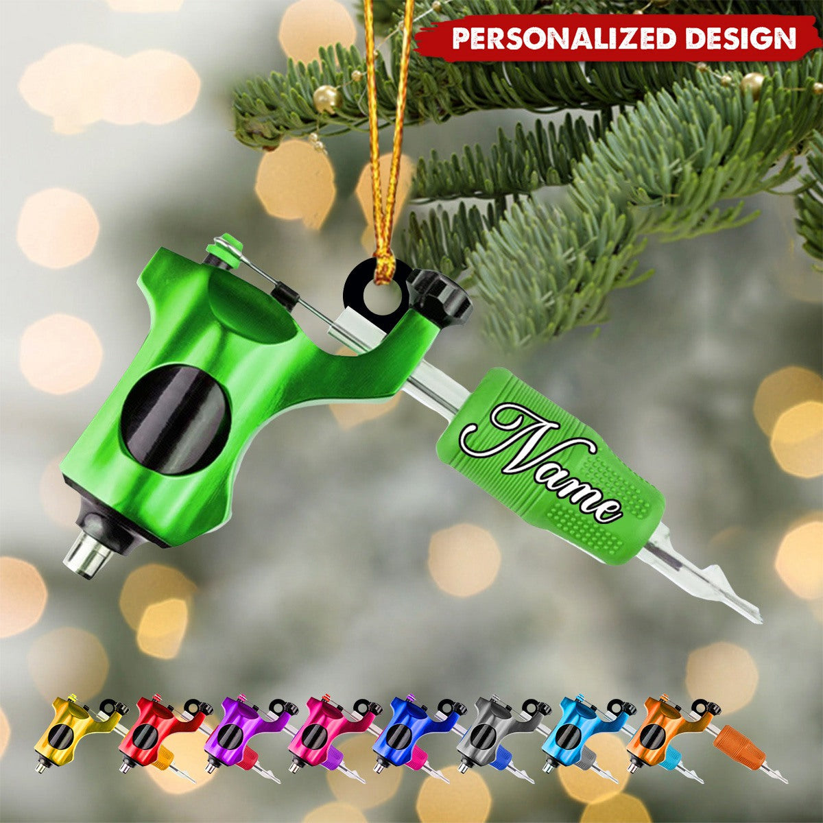 Personalized Tattoo Machine Ornament-Gifts Tattoo Artist, Brother, Boyfriend-2024 New Release