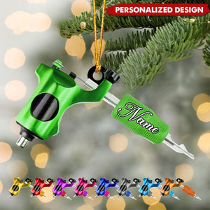 Personalized Tattoo Machine Ornament-Gifts Tattoo Artist, Brother, Boyfriend-2024 New Release
