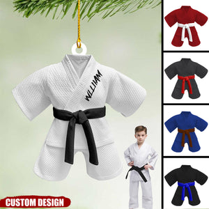 Personalized Black Belt Kid Uniform Ornament - Gift For Jiu-Jitsu,Karate Lovers