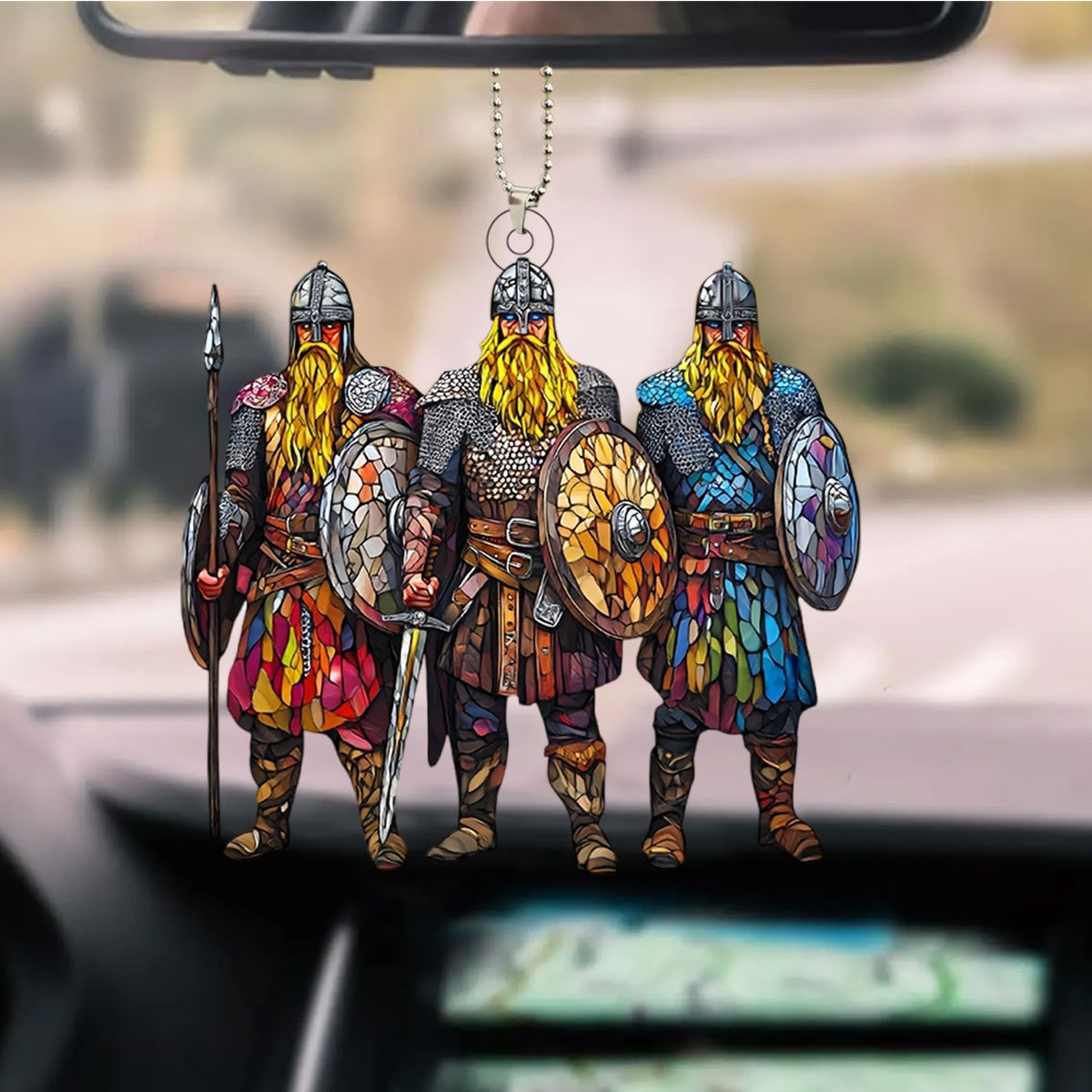 Viking Warrior Car Ornament, Historical Decor