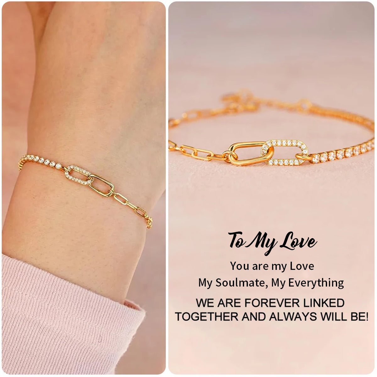 For My Love - Double Link Circle Bracelet