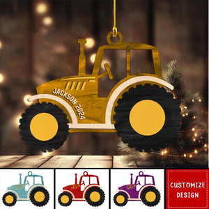 2024 New Release Personalized Tractor Wood Ornament