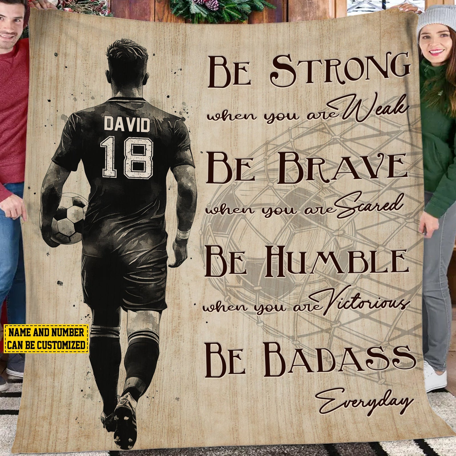 Be Strong When You Are Weak-Personalized Soccer Blanket-Blanket Gift For Soccer Lovers