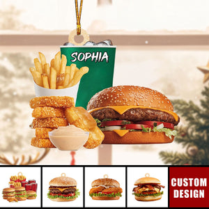 2024 New Release-Personalized Hamburger Christmas Ornament