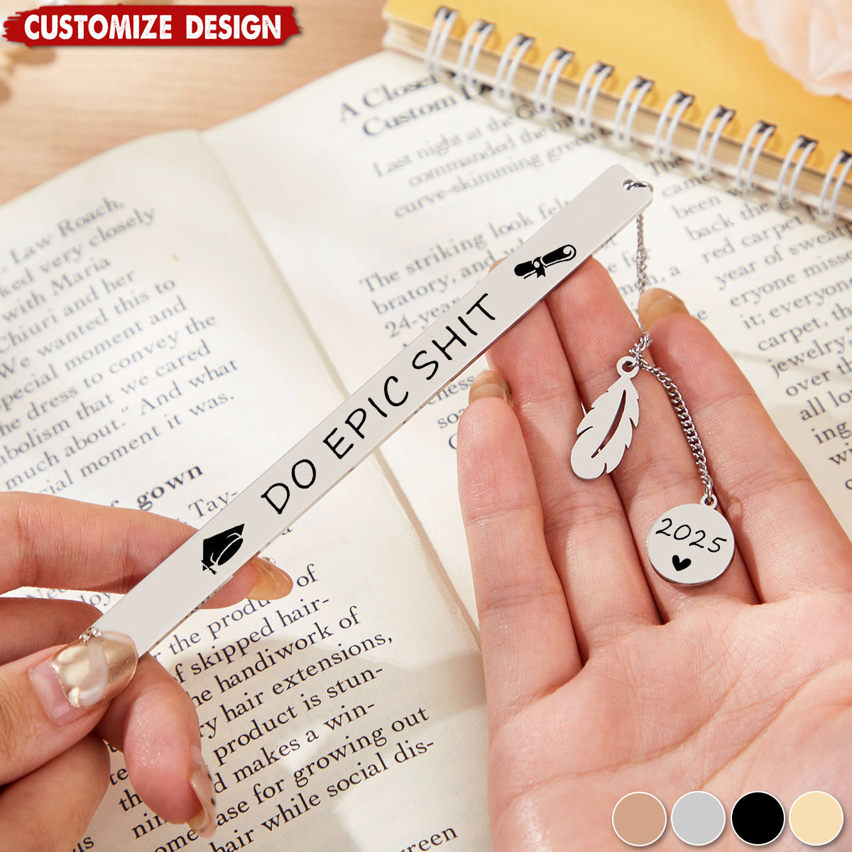 Enjoy The Next Chapter-Personalized Bookmark-Gift for Women Men