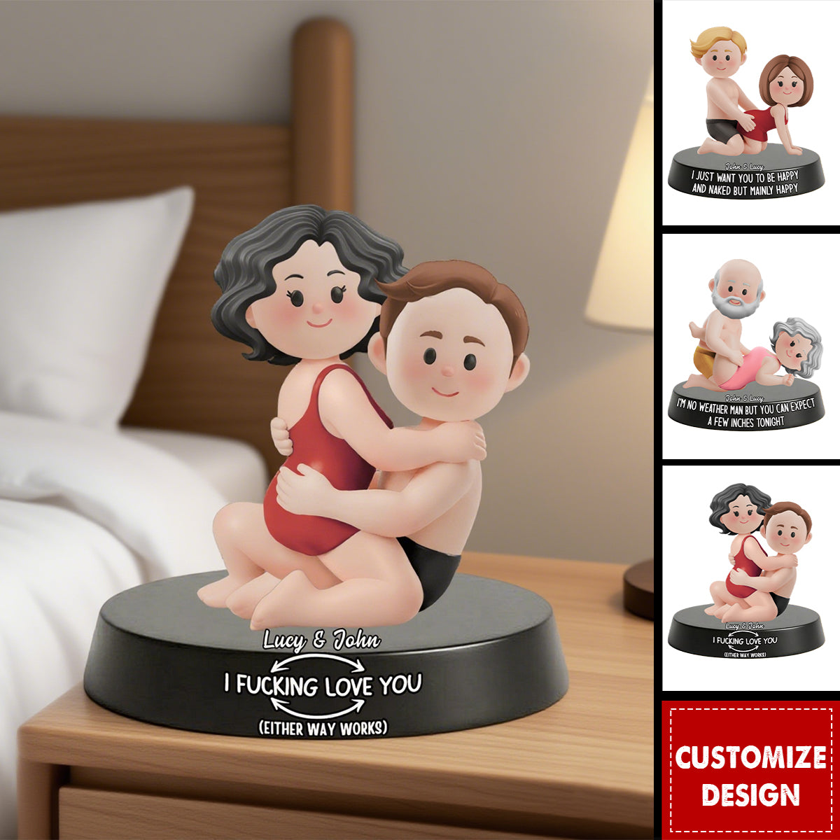 I Love You Either Way Works Funny - Personalized Couple Acrylic Plaque