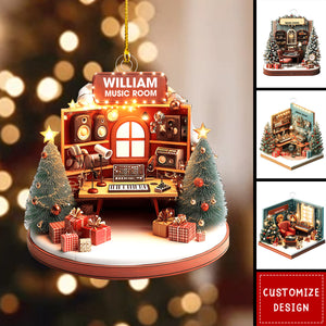 Personalized Music Room Christmas Ornament Gift For Musician-2024 New Release