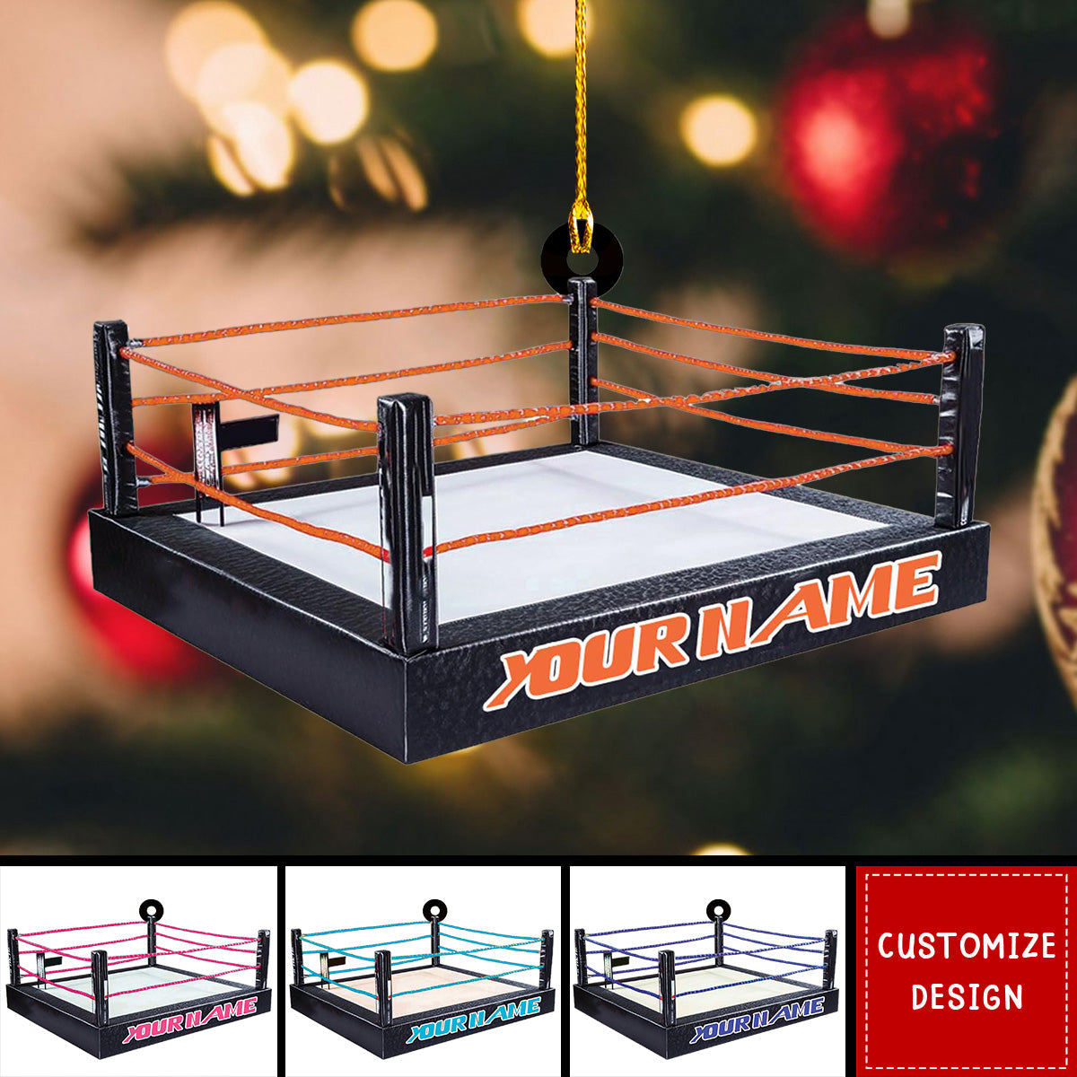 Personalized Wrestling Christmas Ornament Gift For Wrestler -New Release