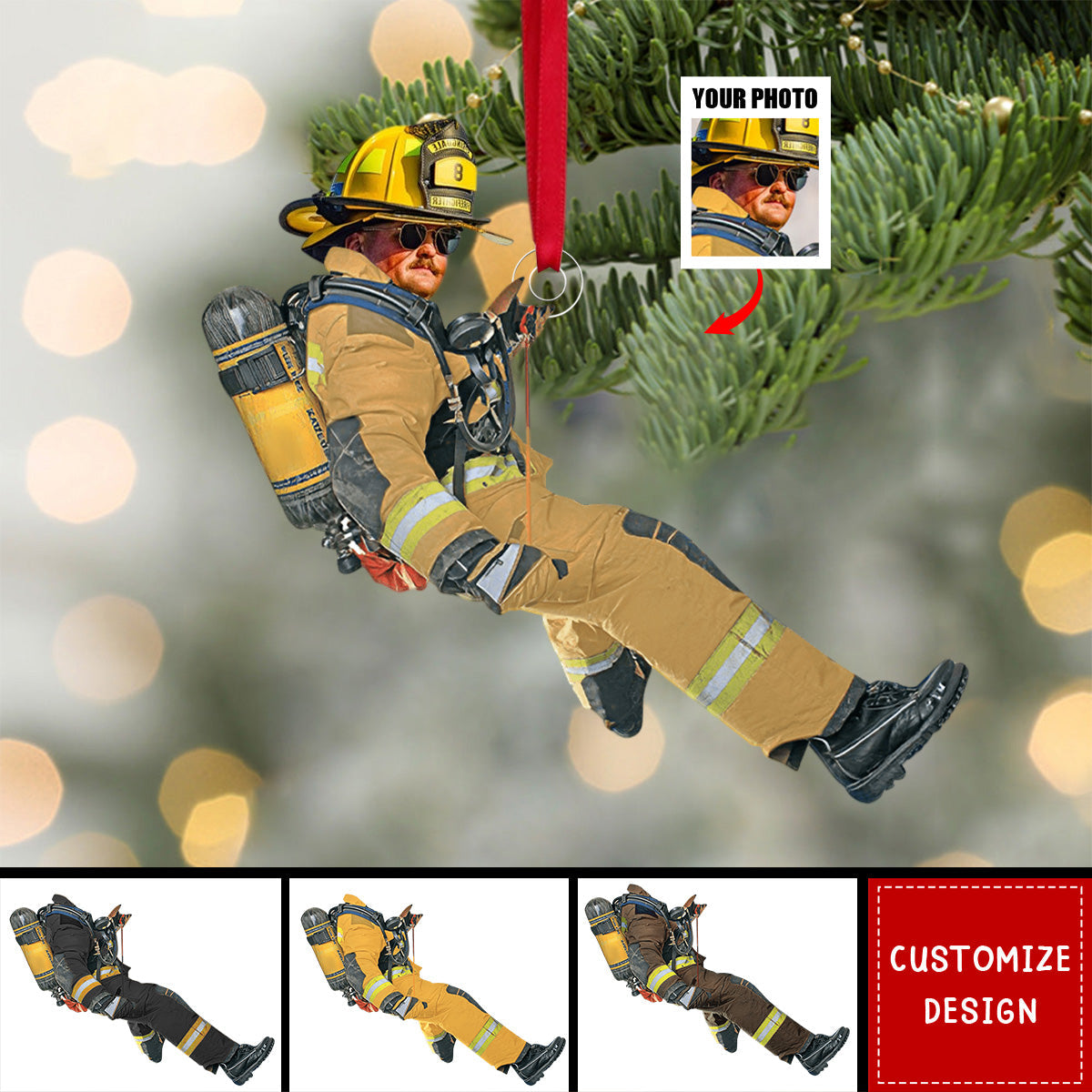 Personalized Firefighter Ornament-Gift For Firefighter-2024 New Release