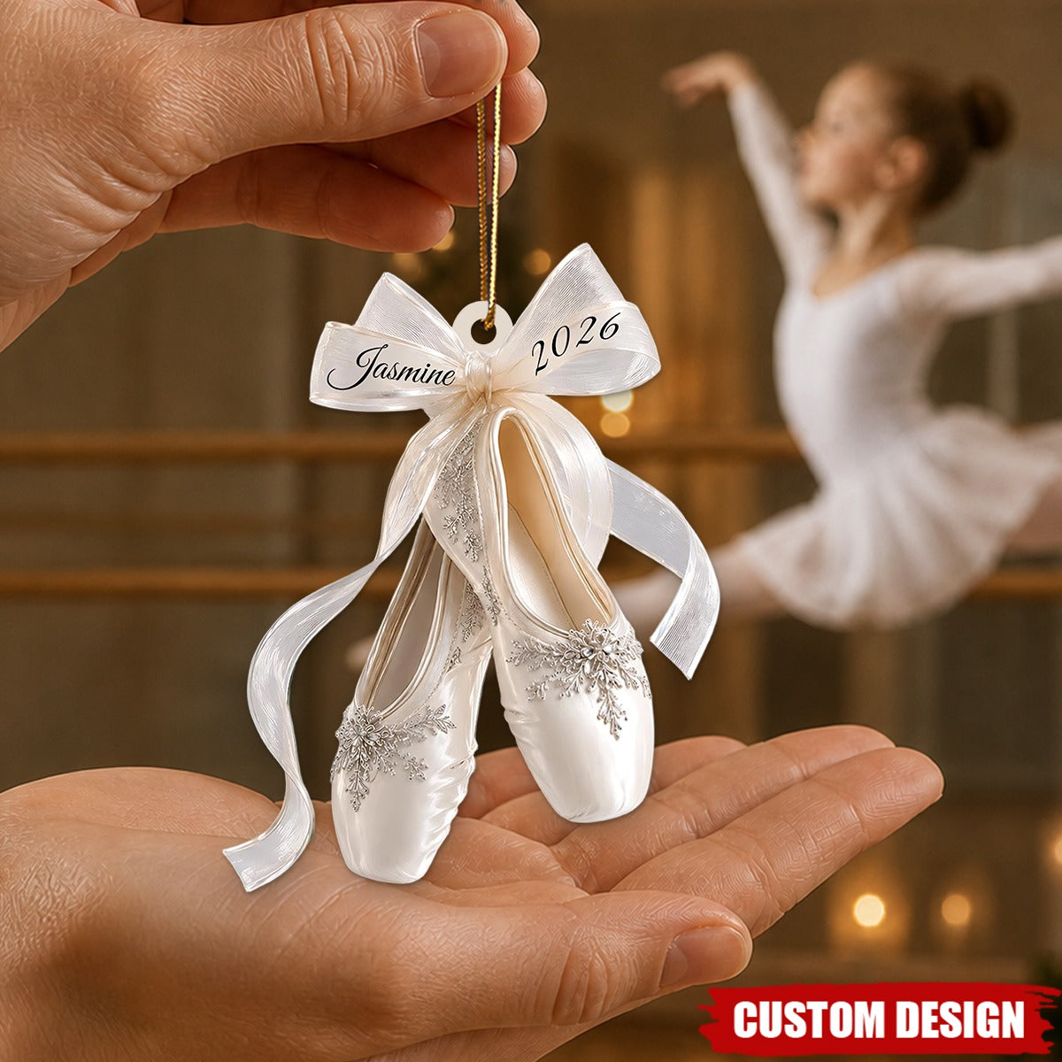 Personalized Ballerina Christmas Ornament, Gift For Ballet Lovers