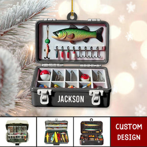Personalized Fishing Tackle Box Christmas Ornament-Gift For Fishing Lovers-2024 New Release