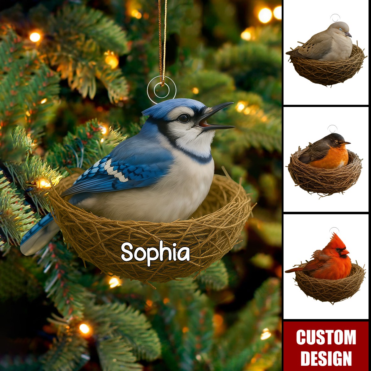 Personalized Christmas Ornament For Bird Lover