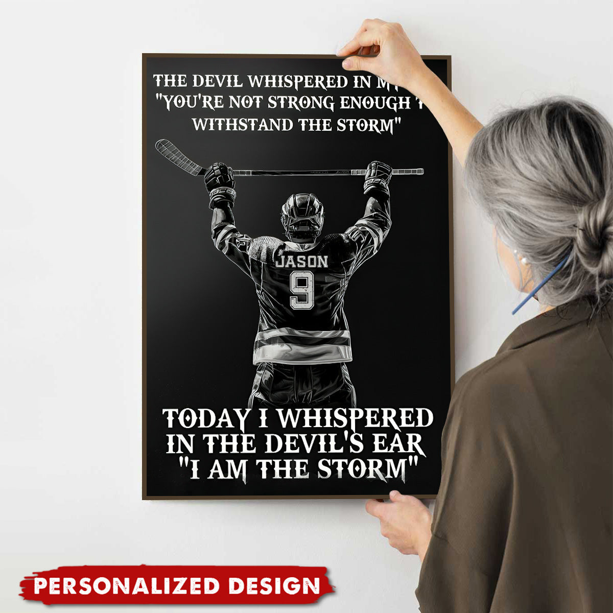 I Am The Storm-Personalized Hockey Player Poster-Poster Gift For Hockey Lovers