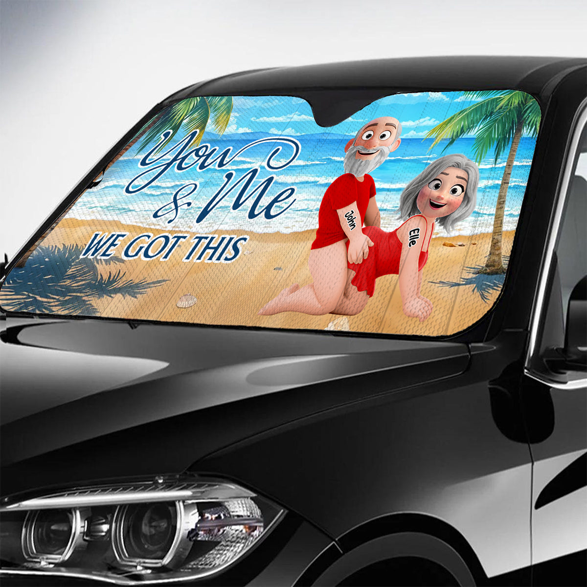 You And Me - Personalized Custom Car Sunshade