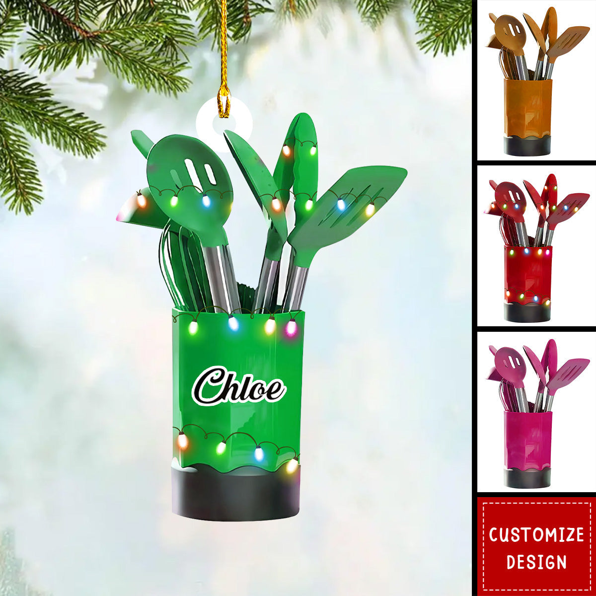 Personalized Kitchen Utensil Christmas Ornament Gift For Cooking Lovers - 2024 New Release