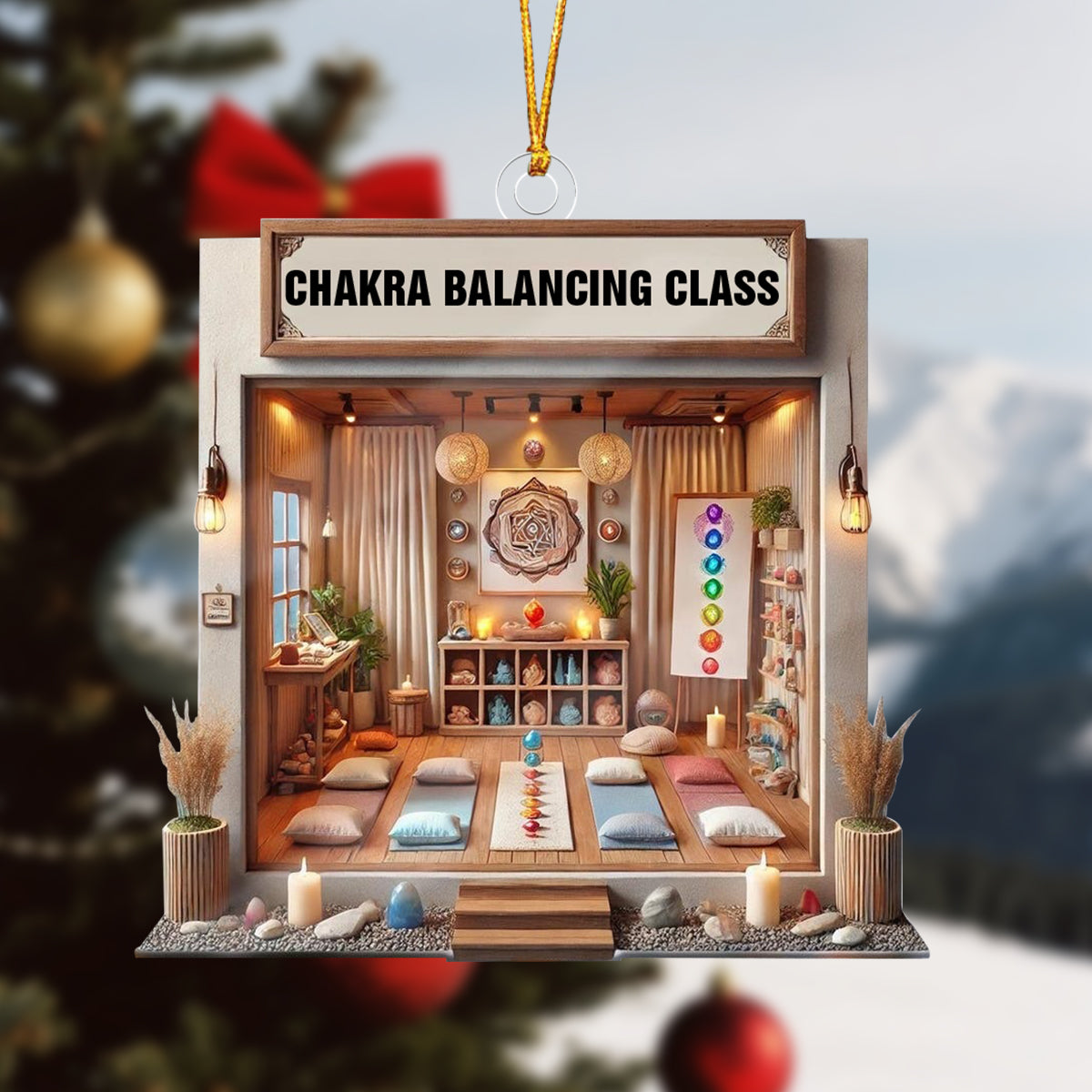 Chakra Balancing Class Ornament-Meditation Christmas Ornament