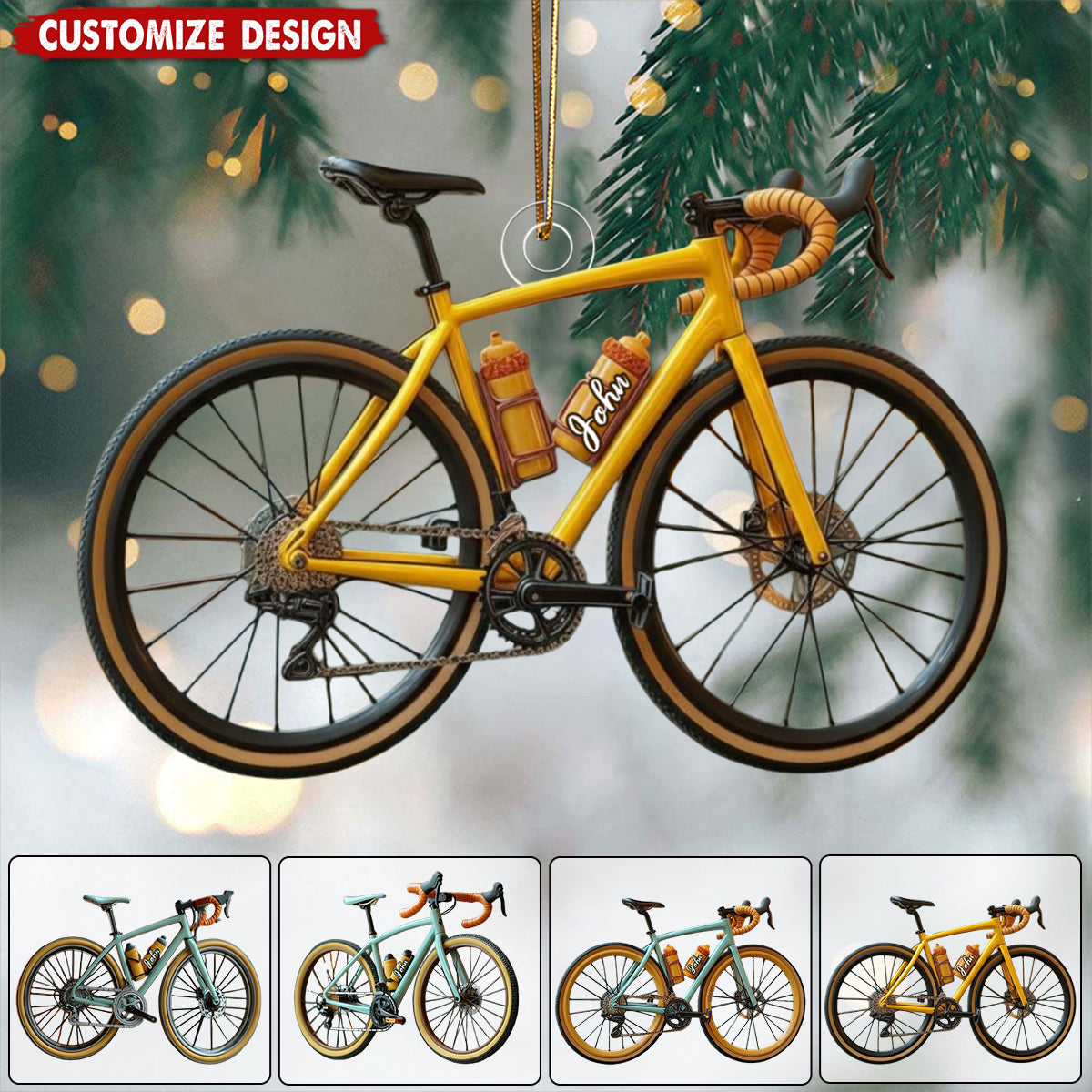 Personalized Road Bike Christmas Ornament – Gift For Cyclist