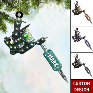 Personalized Tattoo Machine Christmas Ornament Gift For Tattoo Artist -  New Release