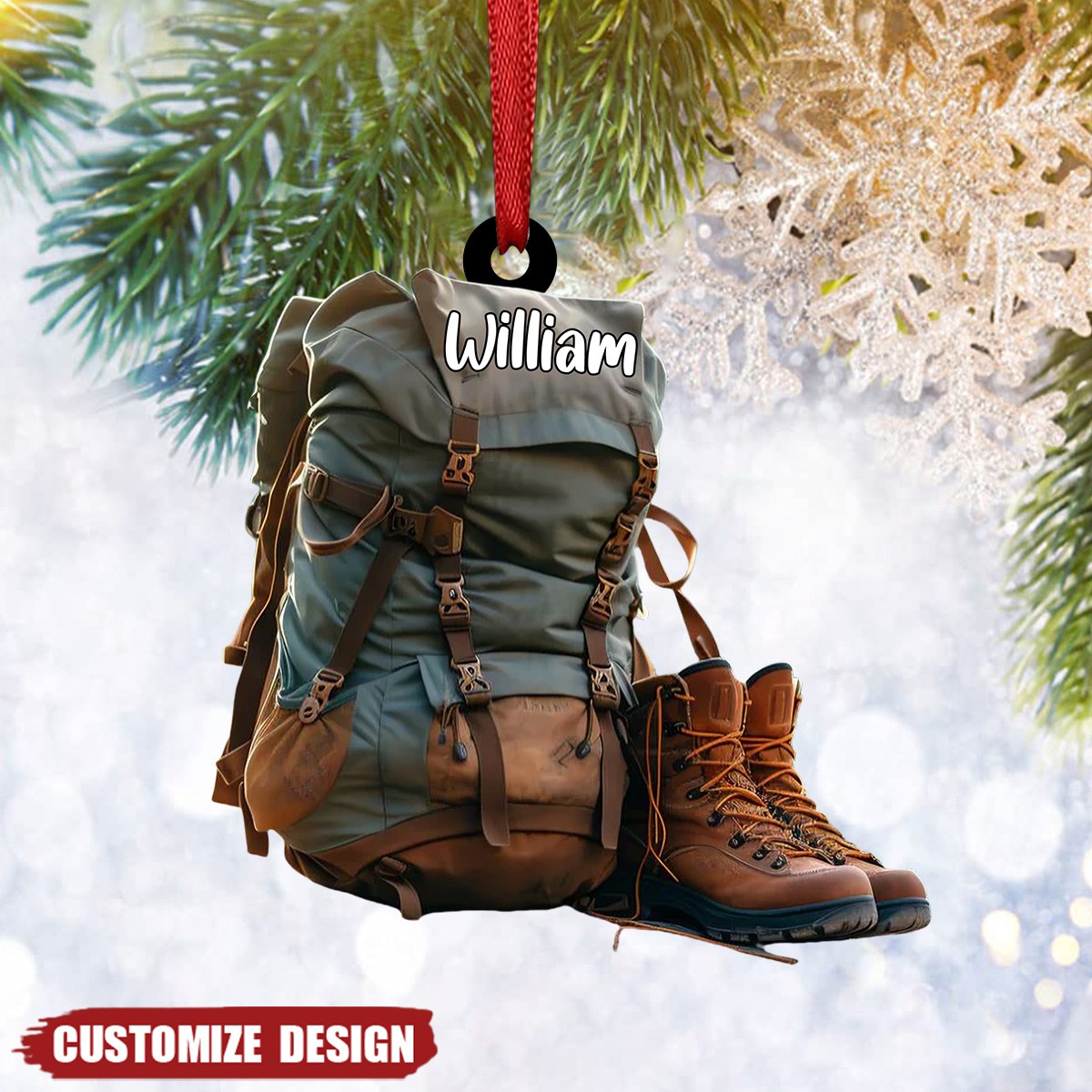 Personalized Hiking Acrylic Ornament - Gift For Hiking Lovers - New Release