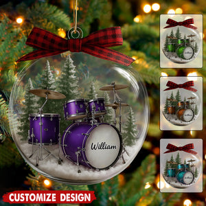 Personalized Drum Ornament - Gift For Drum Lovers