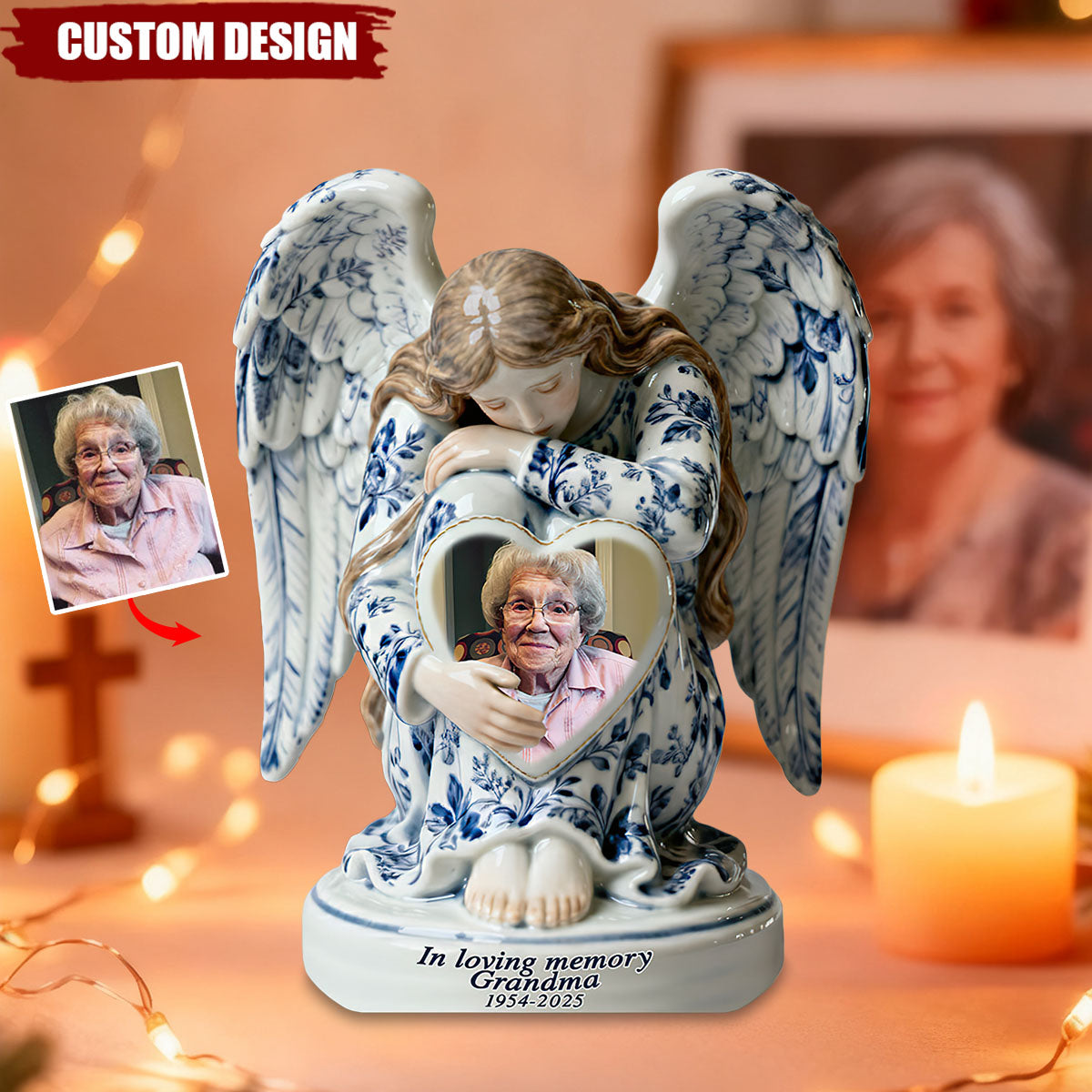 In Loving Memory Angel - Personalized Memorial Acrylic Plaque