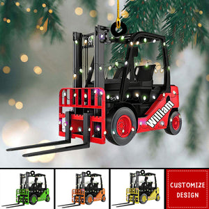 Personalized Forklift Truck Christmas Ornament - 2024 New Release
