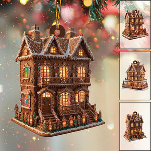 Christmas Houses Gingerbread Ornament-2024 New Release